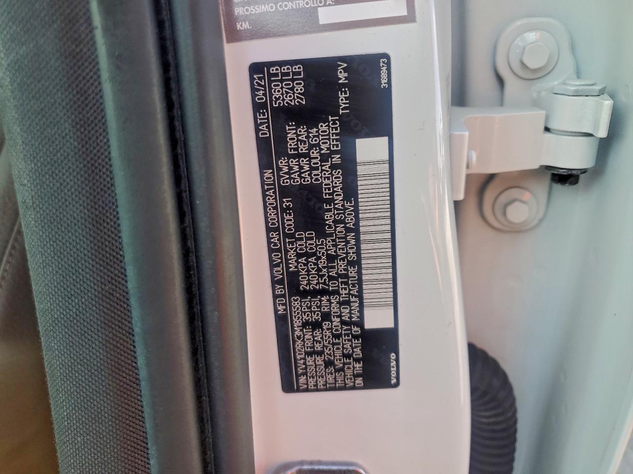 2021 VOLVO XC60 T5 MOMENTUM photo 12