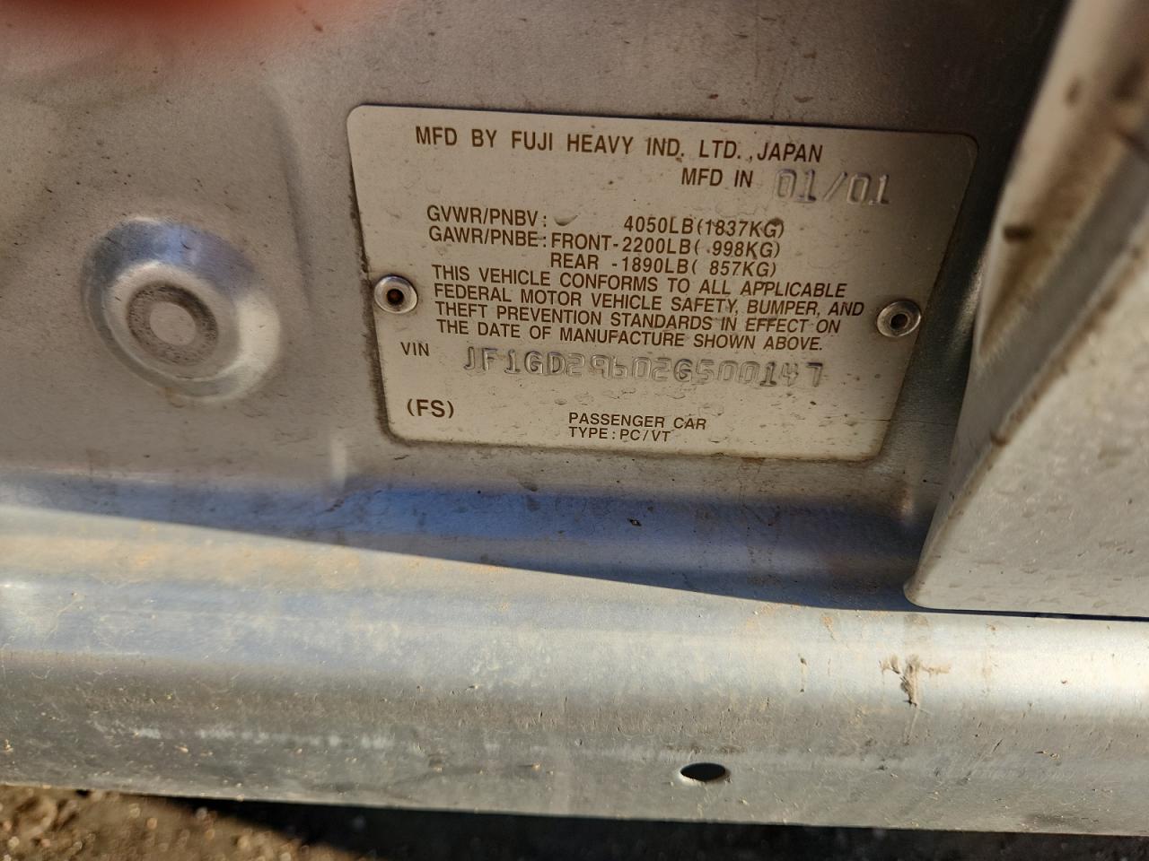 2002 SUBARU IMPREZA photo 37