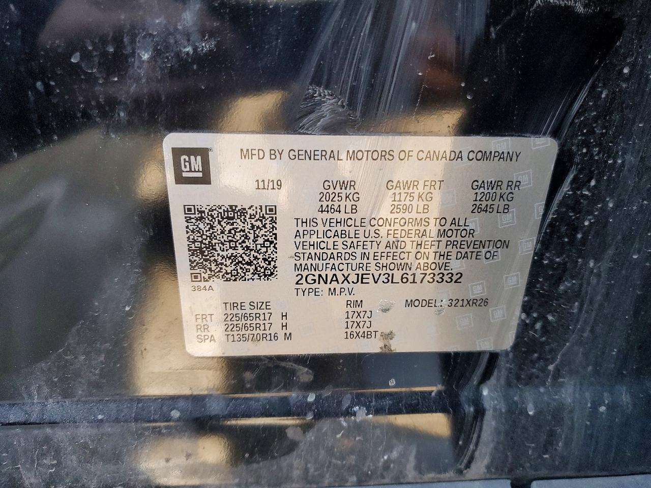 2020 CHEVROLET EQUINOX LT photo 14