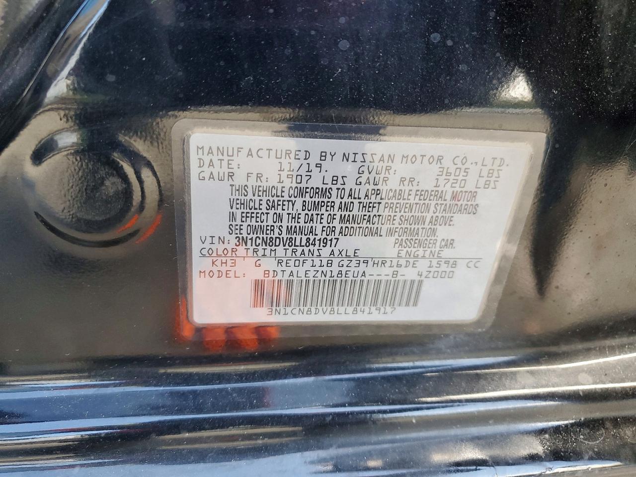 2020 NISSAN VERSA S photo 23