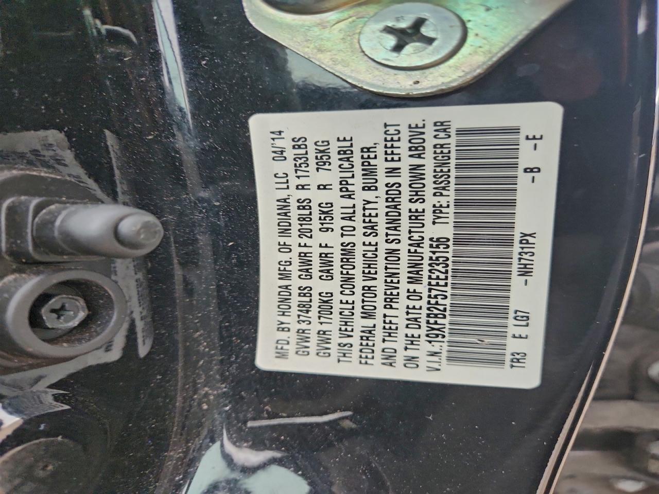 2014 HONDA CIVIC LX photo 12
