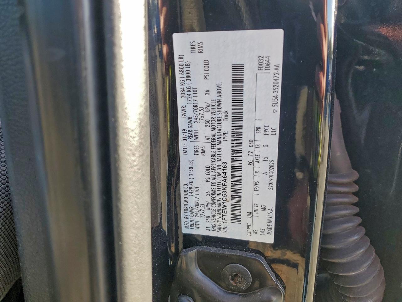 2019 FORD F150 SUPERCREW photo 12