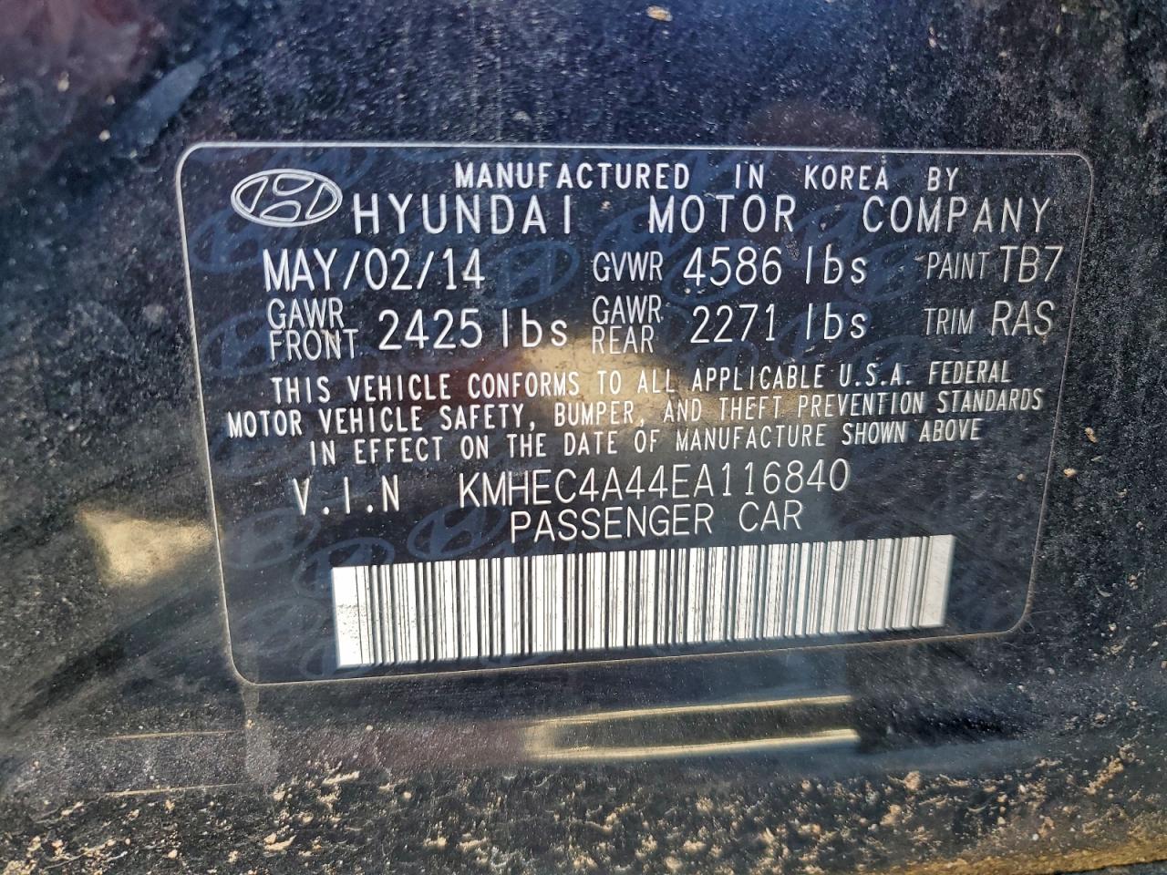 2014 HYUNDAI SONATA HYBRID photo 12