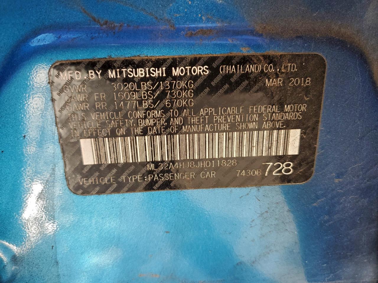 2018 MITSUBISHI MIRAGE SE photo 23