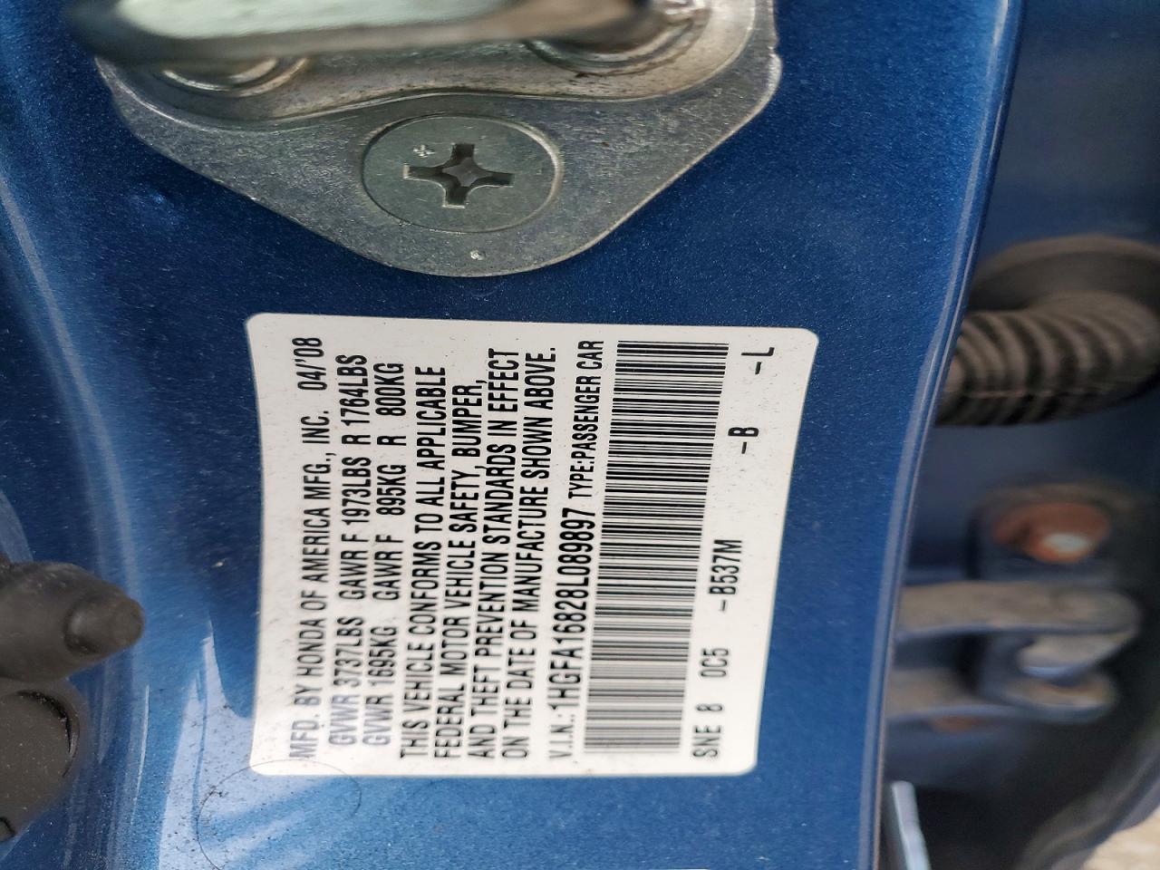 2008 HONDA CIVIC EX photo 12