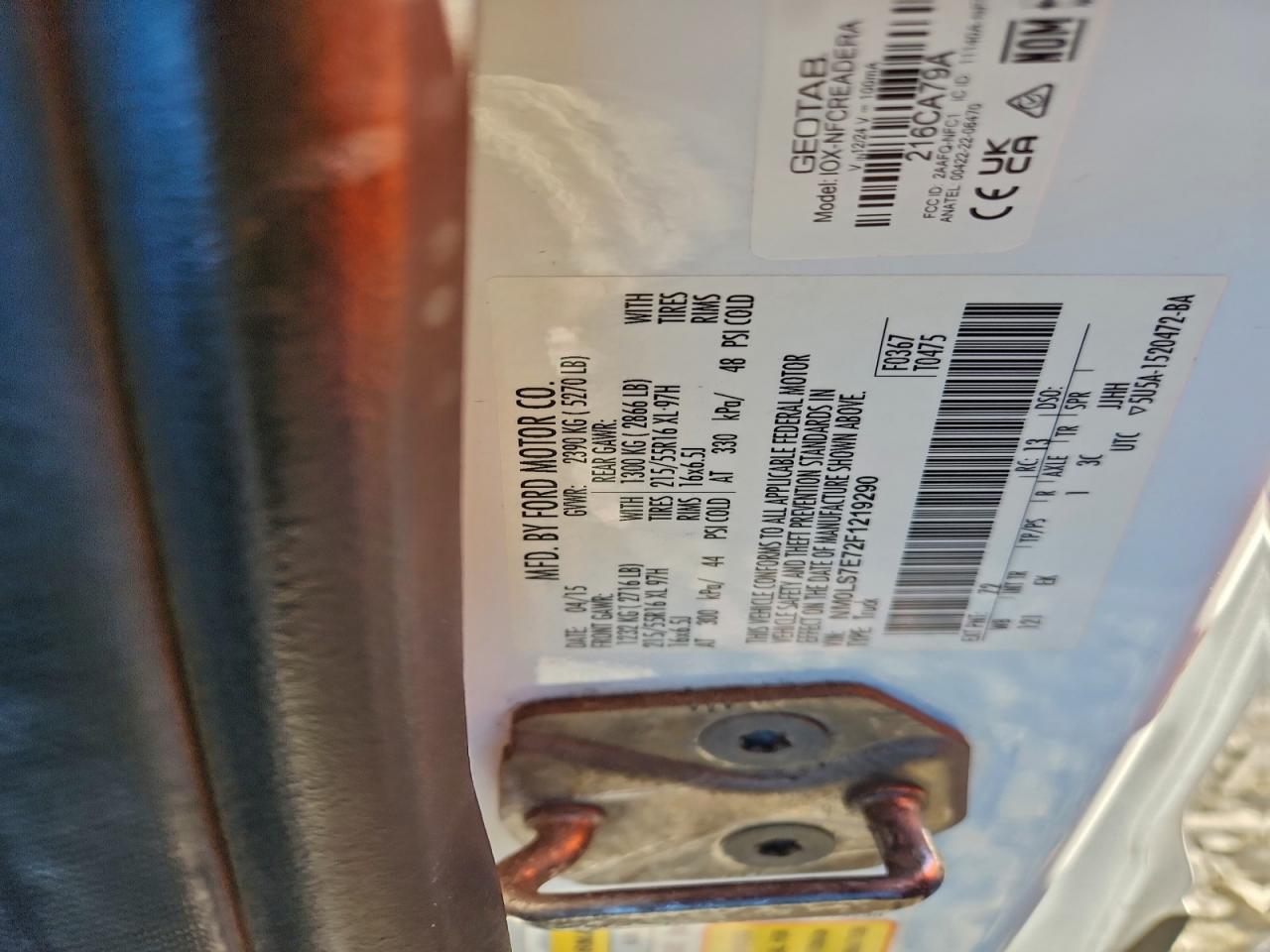 2015 FORD TRANSIT CONNECT XL photo 13