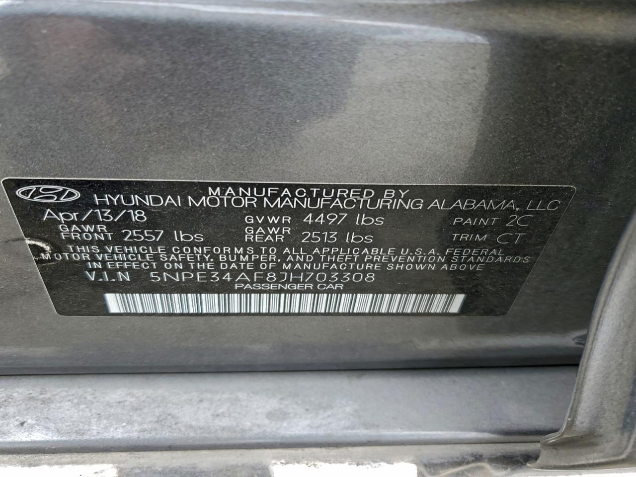 2018 HYUNDAI SONATA SPORT photo 12