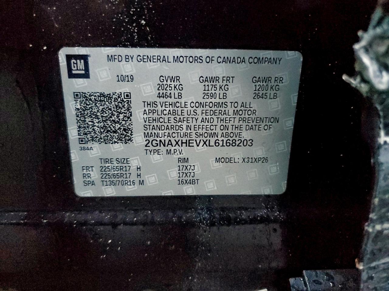 2020 CHEVROLET EQUINOX LS photo 13