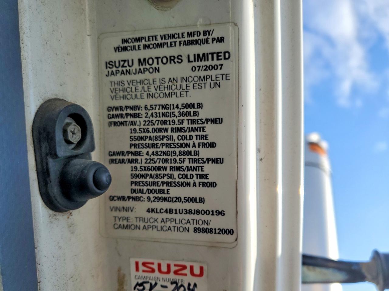 2008 ISUZU NPR BOX TRUCK photo 12