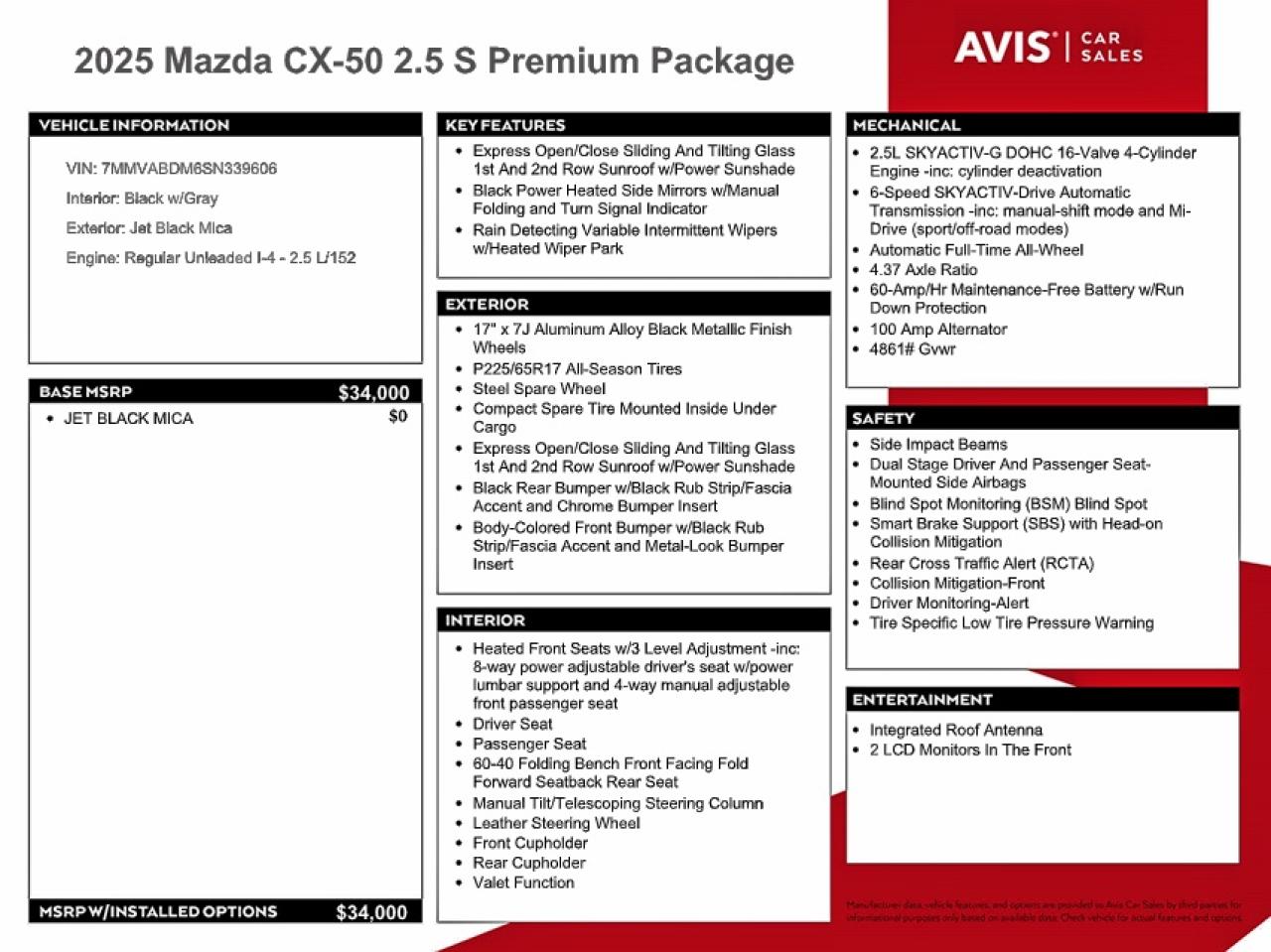 2025 MAZDA CX-50 PREMIUM photo 13