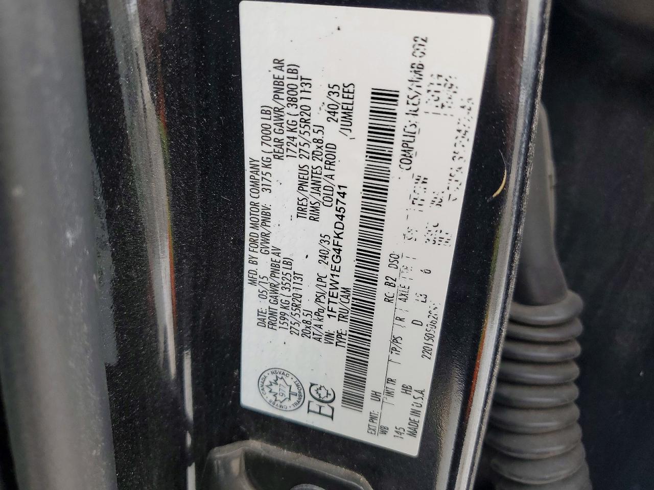 2015 FORD F150 SUPERCREW photo 23