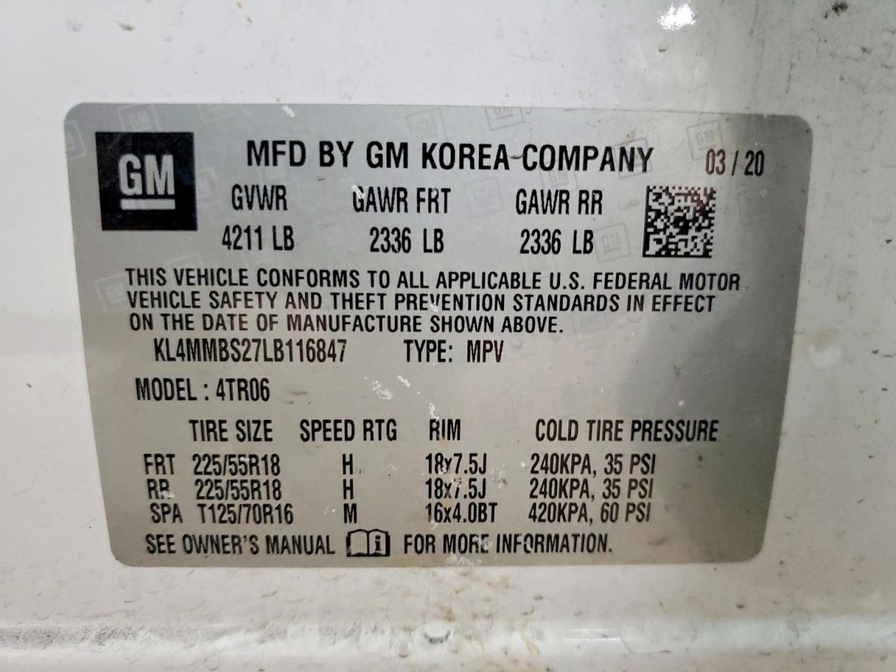 2020 BUICK ENCORE GX PREFERRED photo 12