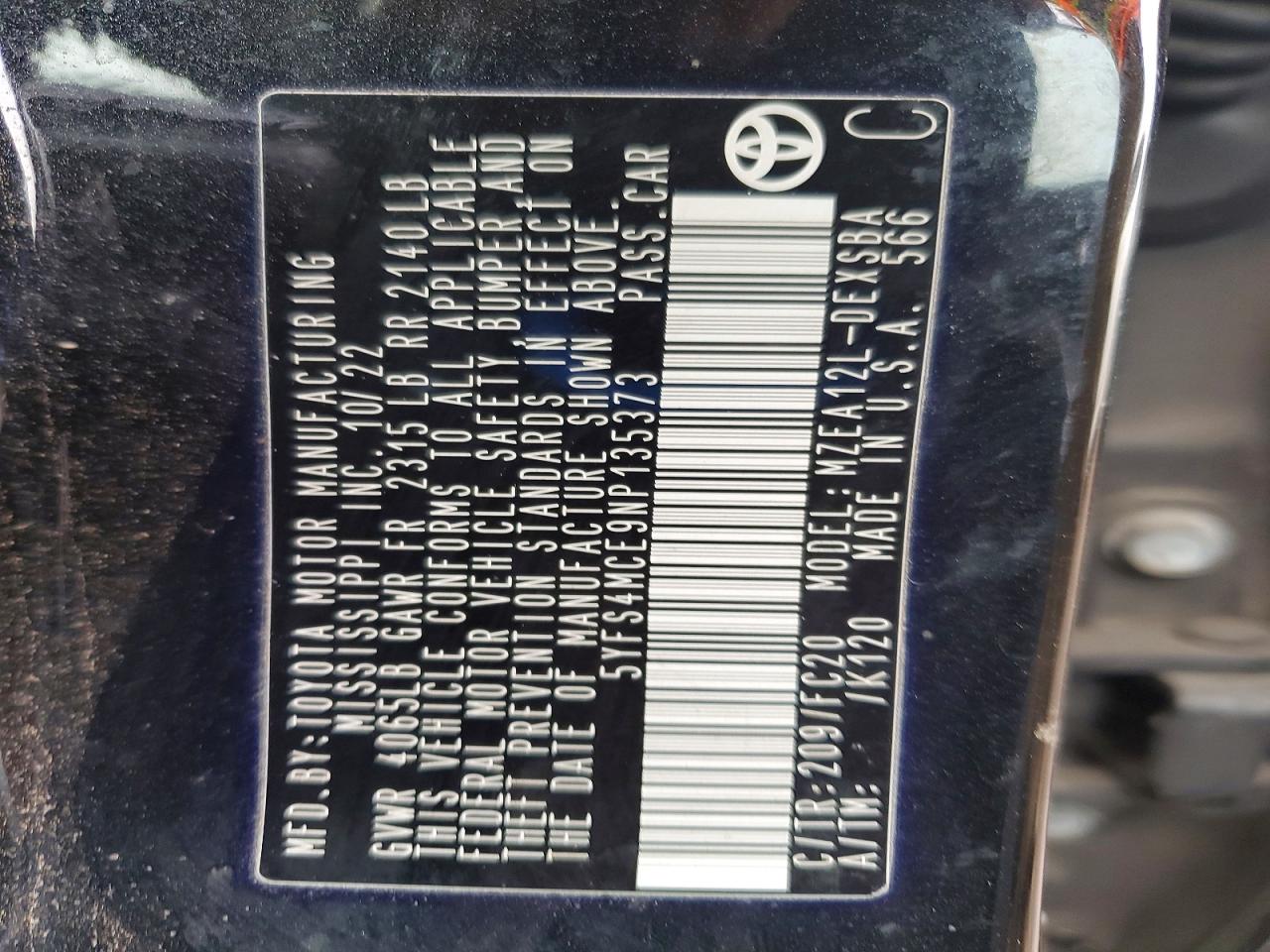 2022 TOYOTA COROLLA SE photo 23