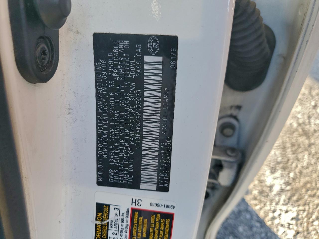 2009 TOYOTA CAMRY BASE photo 12