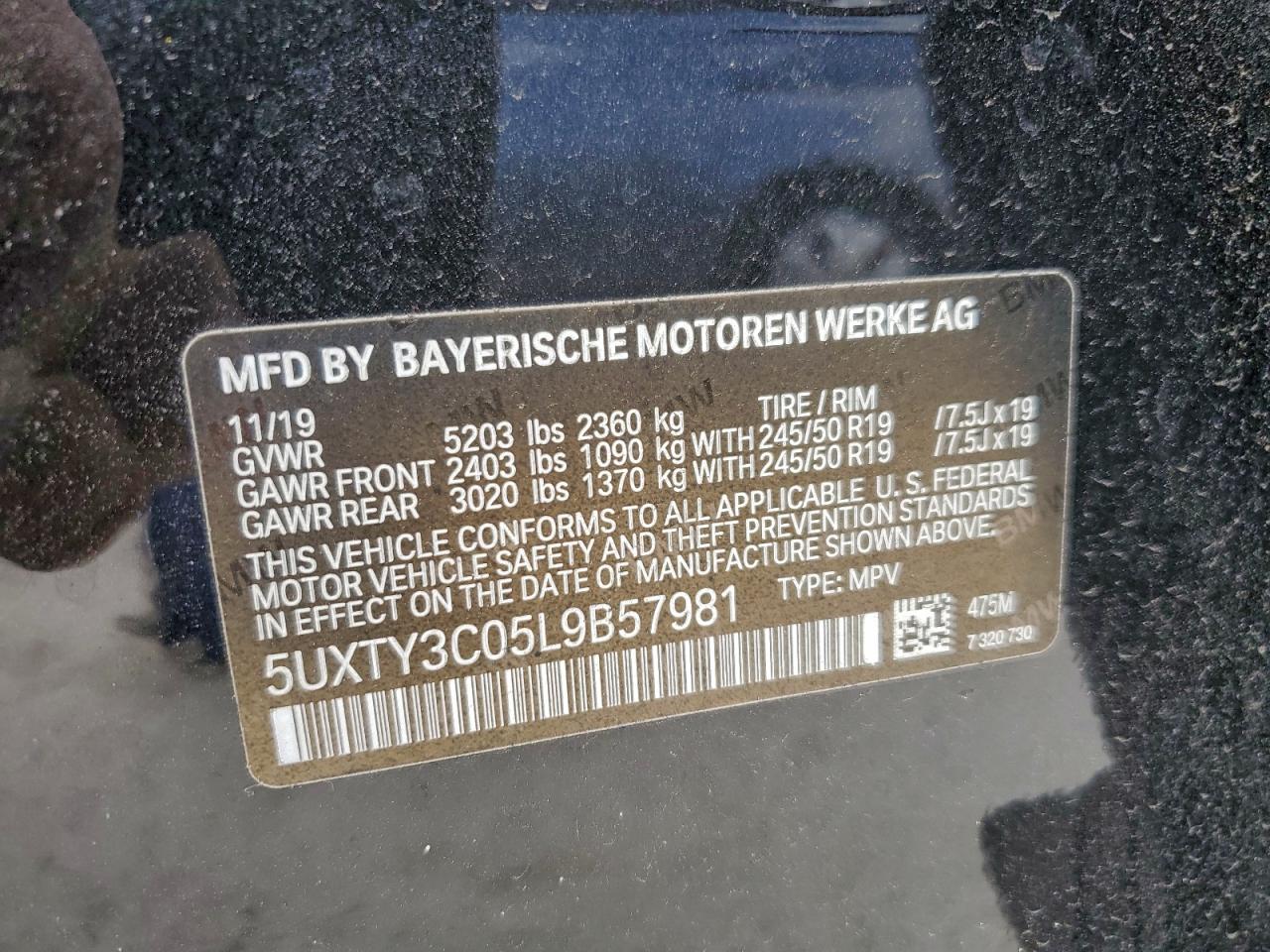 2020 BMW X3 SDRIVE30I photo 13