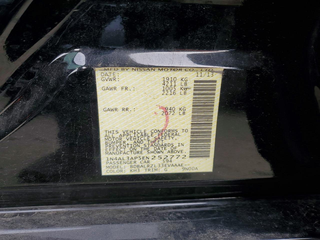 2014 NISSAN ALTIMA 2.5 photo 23