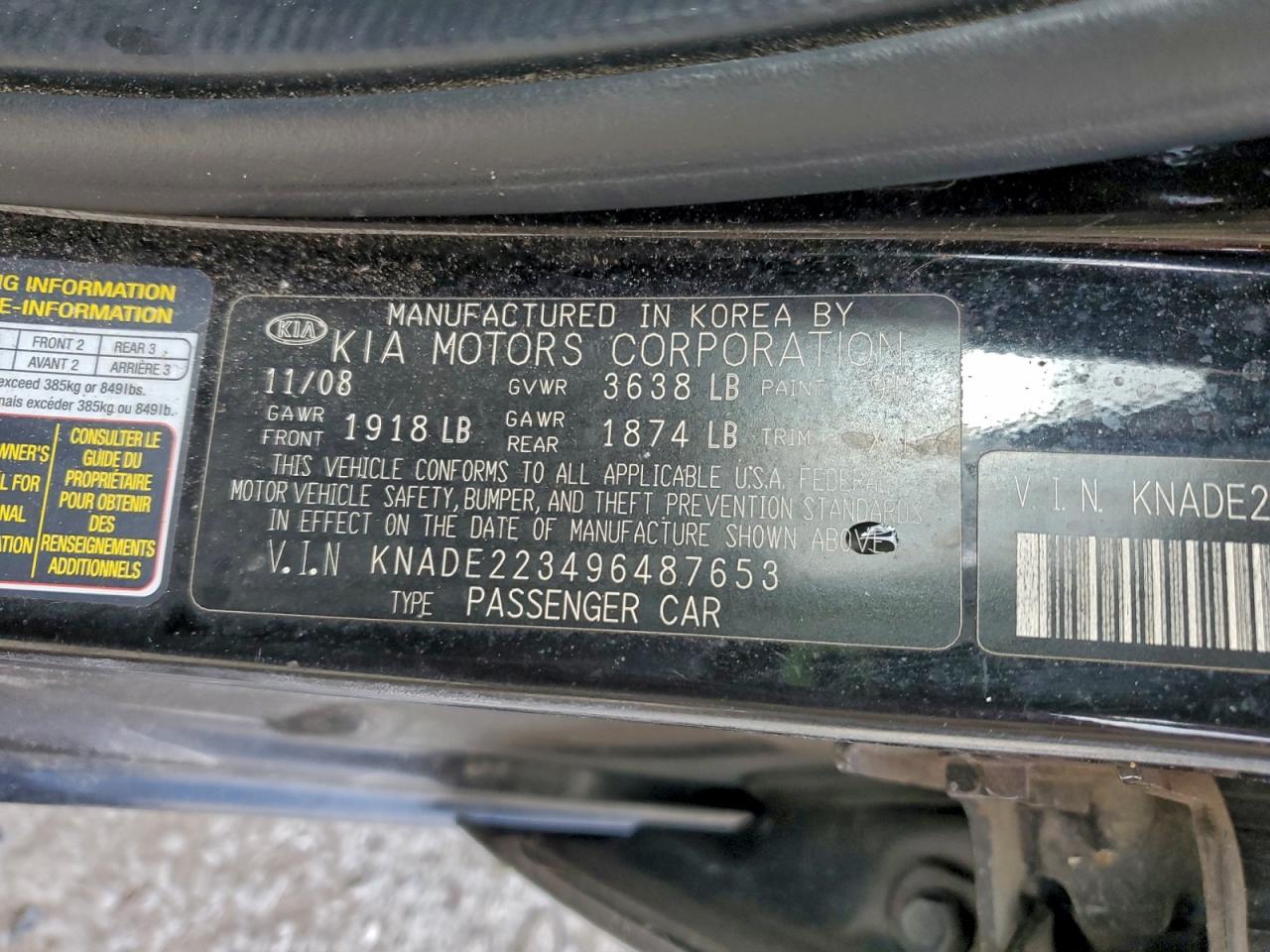 2009 KIA RIO BASE photo 12