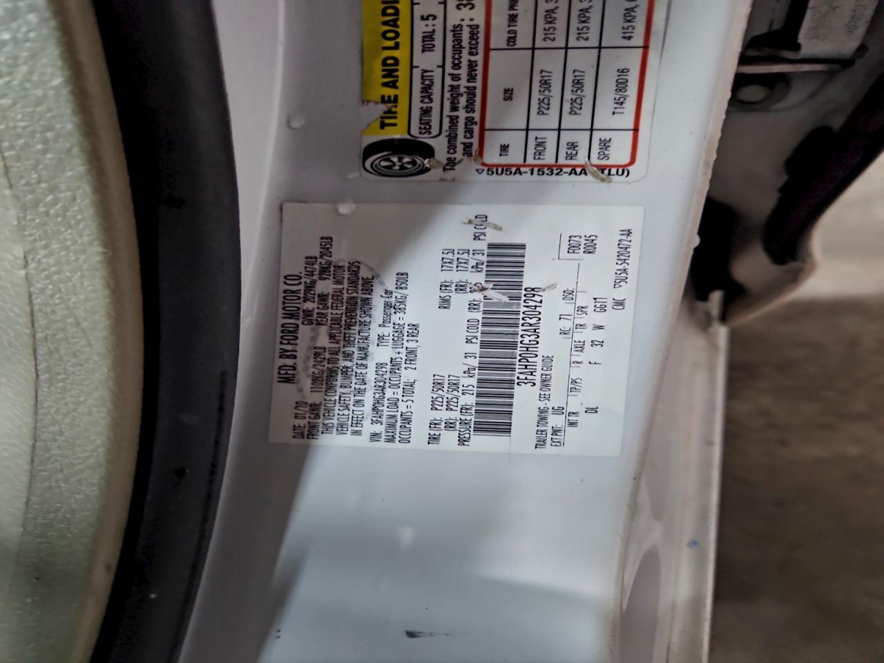 2010 FORD FUSION SE photo 23