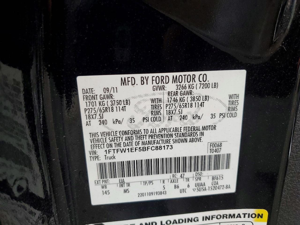 2011 FORD F150 SUPERCREW photo 12
