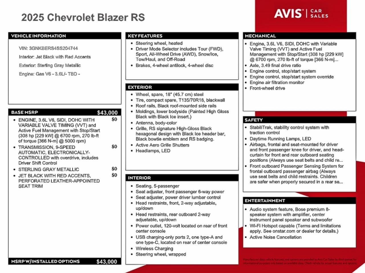 2025 CHEVROLET BLAZER RS photo 37