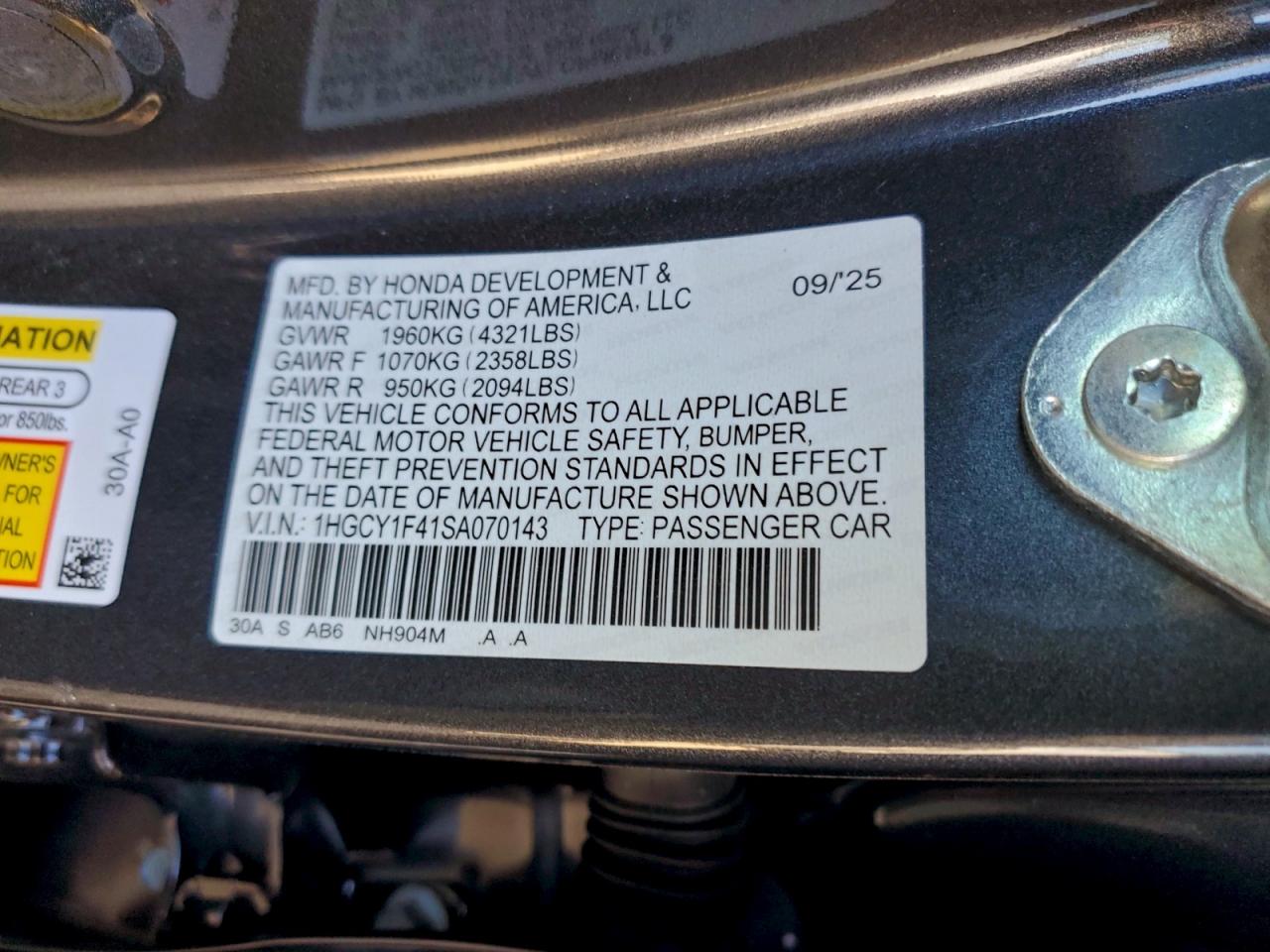 2025 HONDA ACCORD SE photo 23