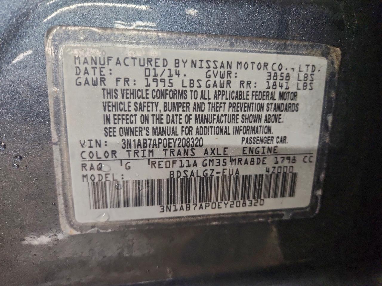 2014 NISSAN SENTRA S photo 12