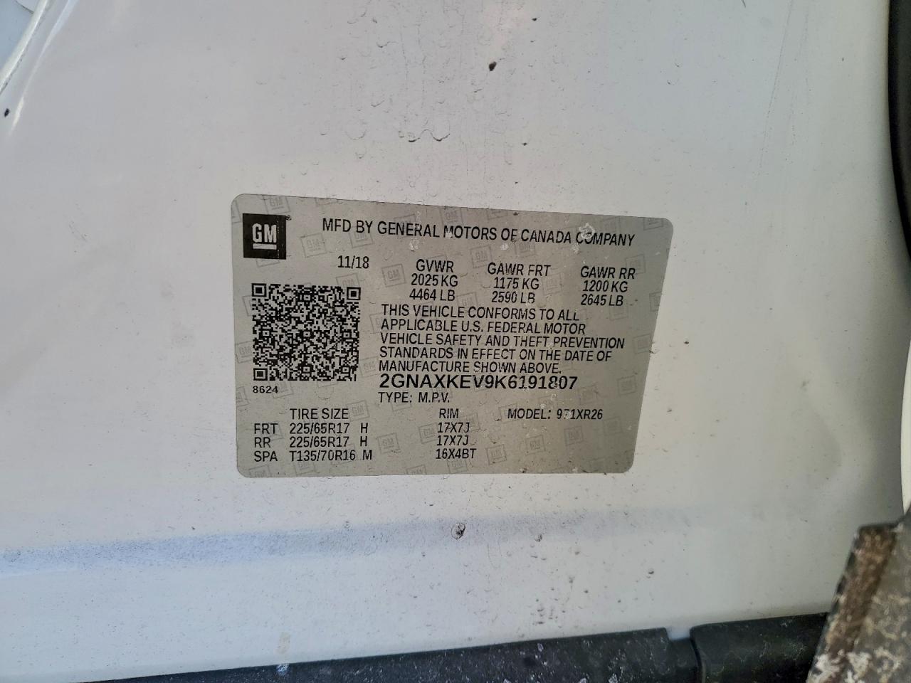 2019 CHEVROLET EQUINOX LT photo 13
