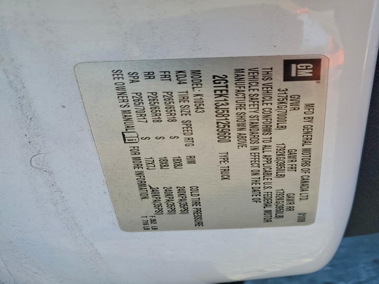 2008 GMC SIERRA K1500 photo 12