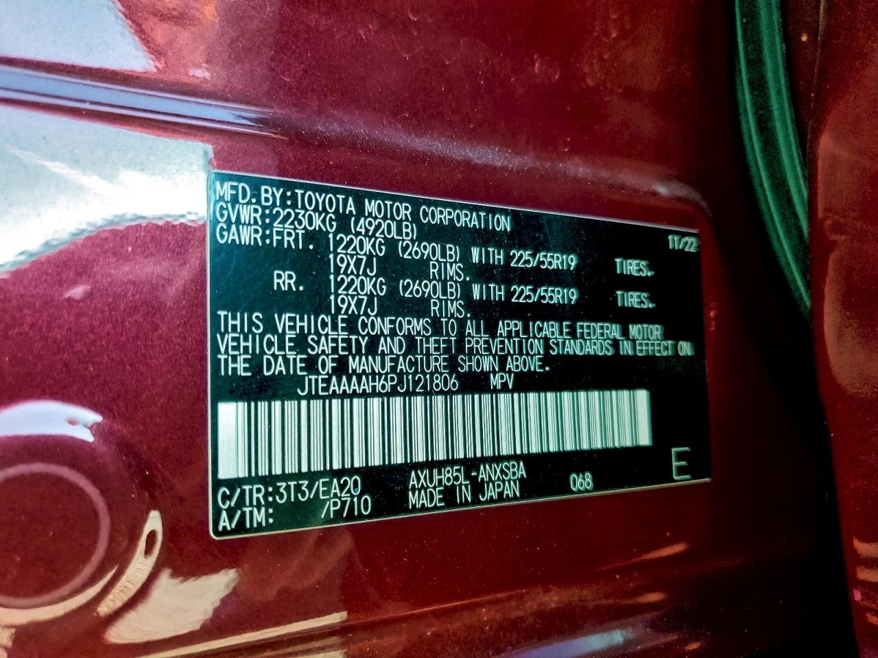 2023 TOYOTA VENZA LE photo 13