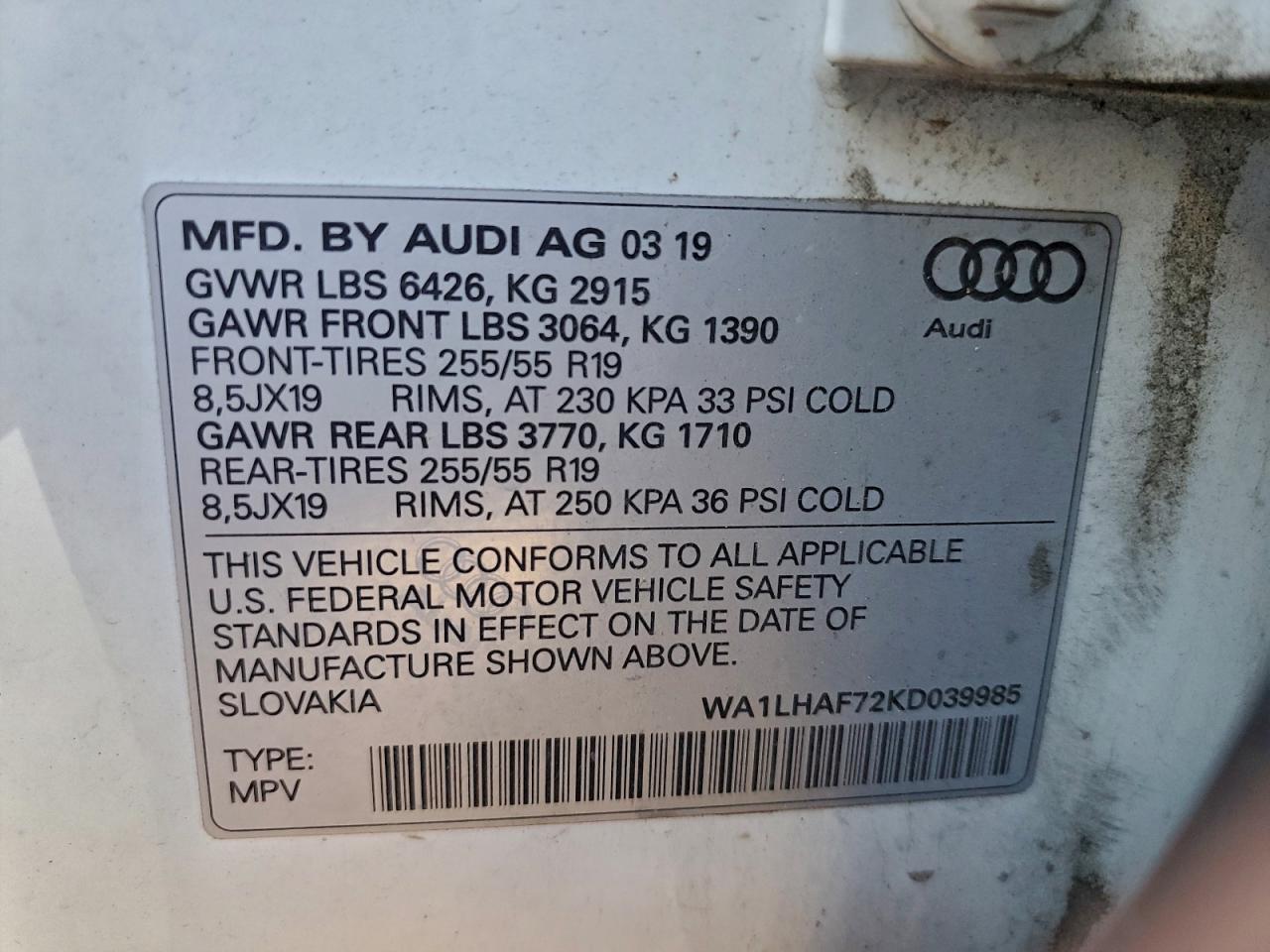2019 AUDI Q7 PREMIUM PLUS photo 12
