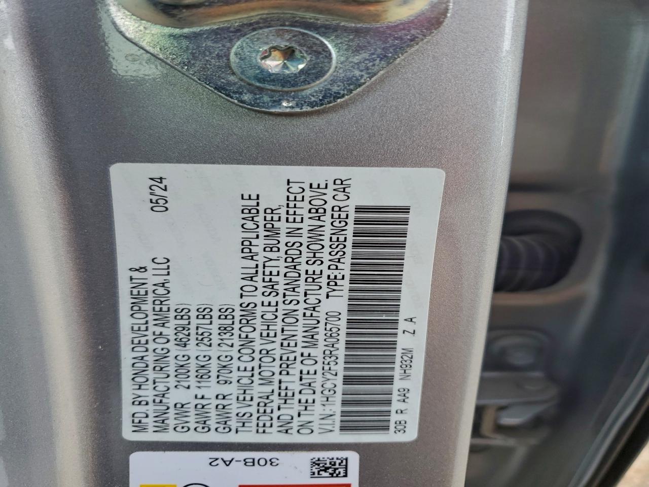 2024 HONDA ACCORD HYBRID SPORT photo 12