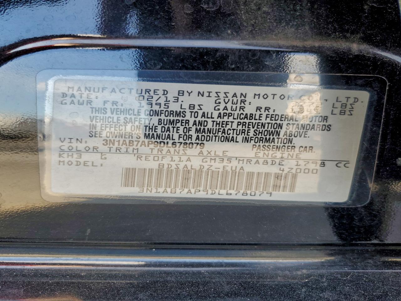 2013 NISSAN SENTRA S photo 23