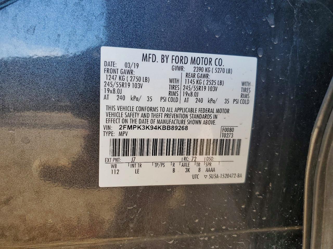 2019 FORD EDGE TITANIUM photo 27