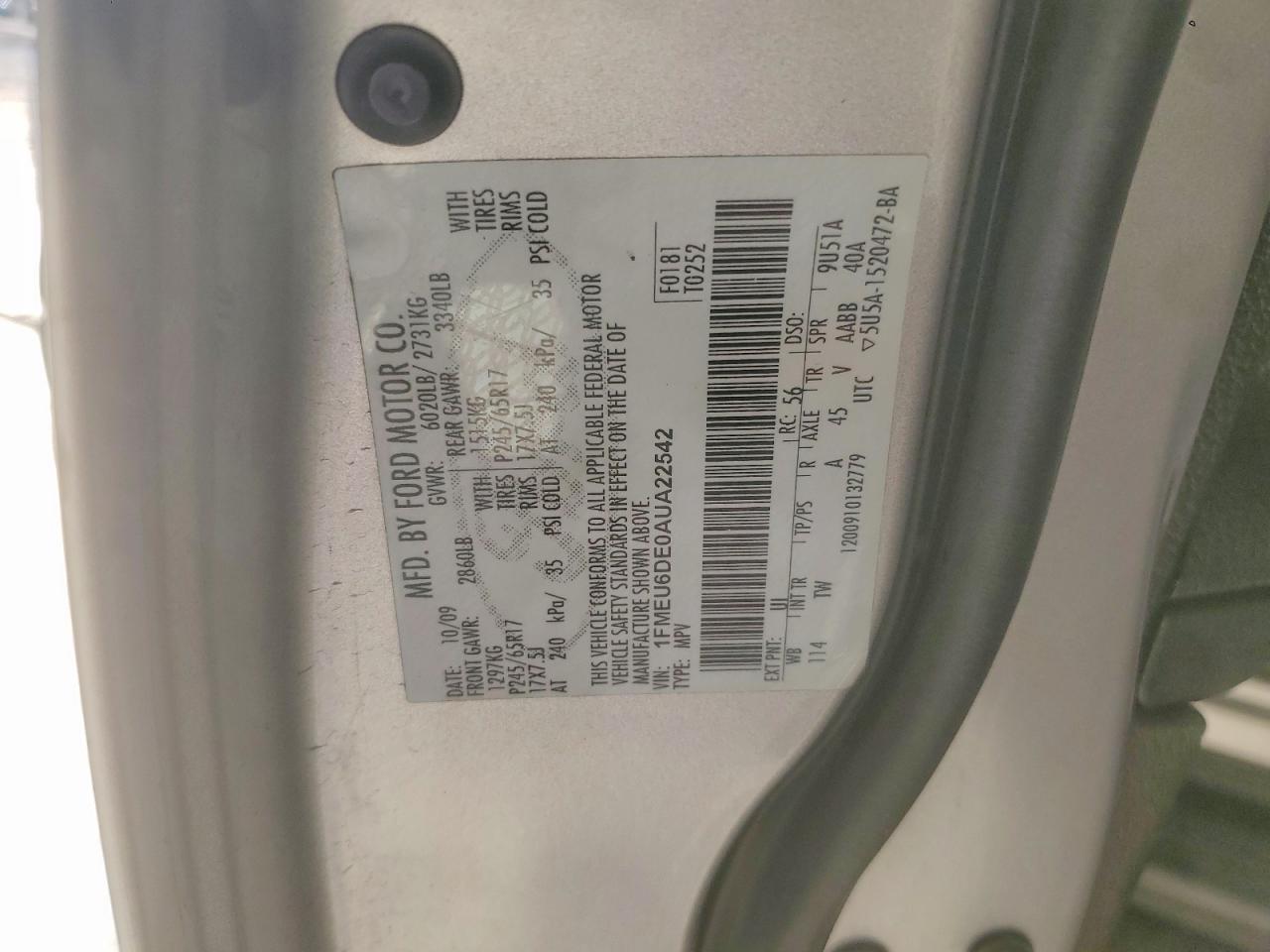 2010 FORD EXPLORER XLT photo 14