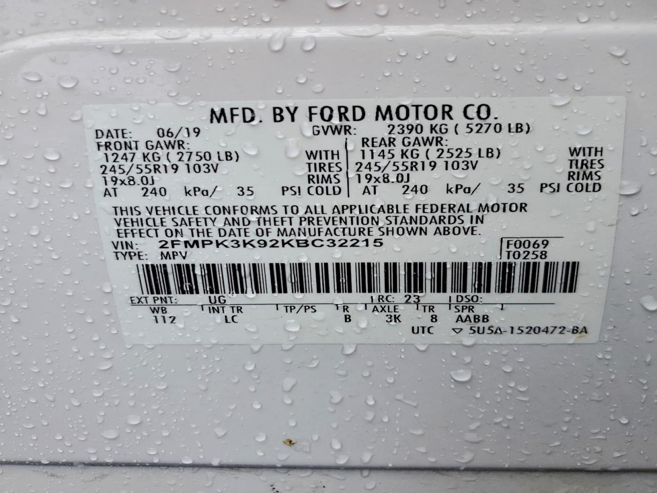 2019 FORD EDGE TITANIUM photo 14