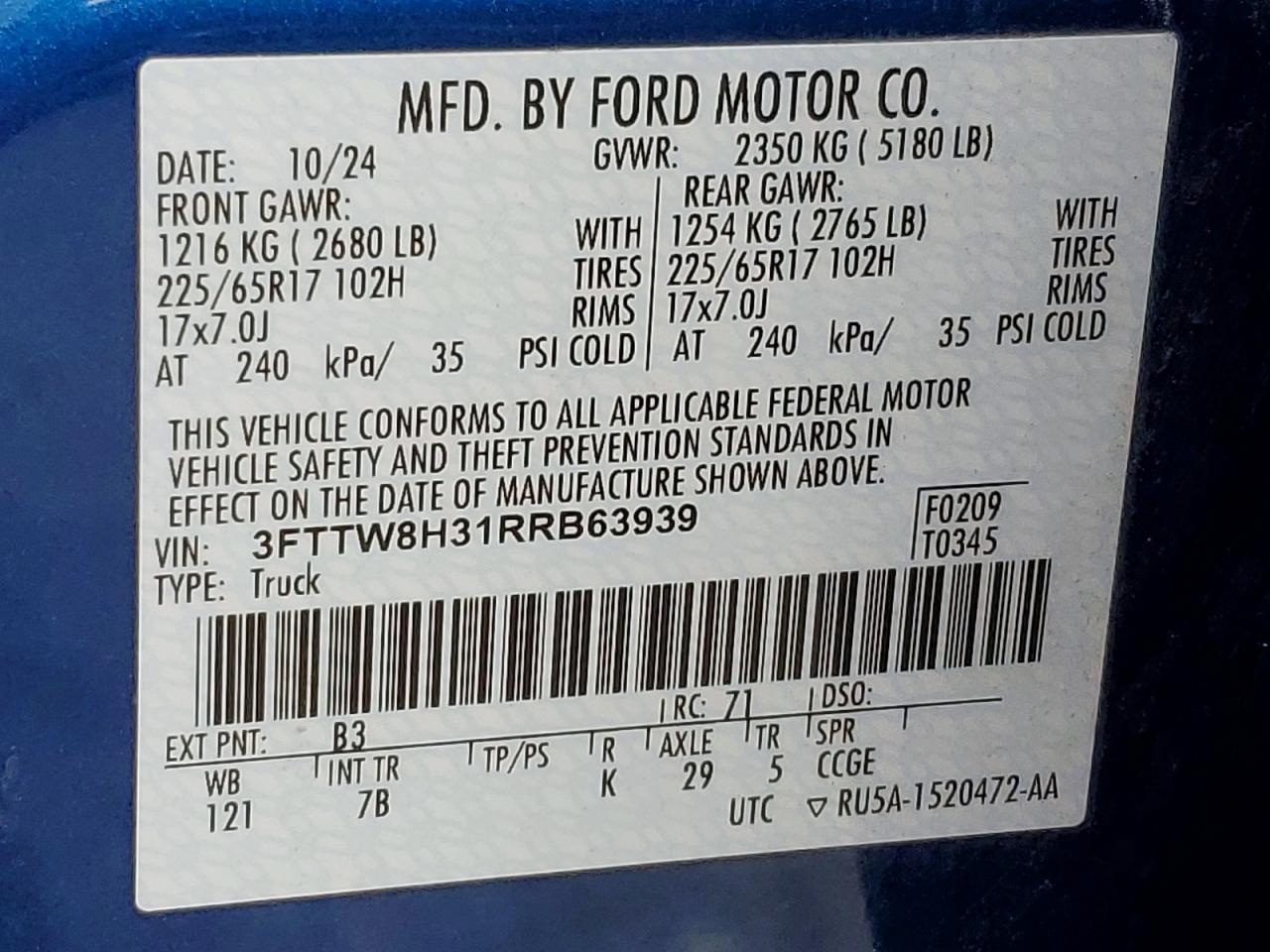 2024 FORD MAVERICK XLT photo 12