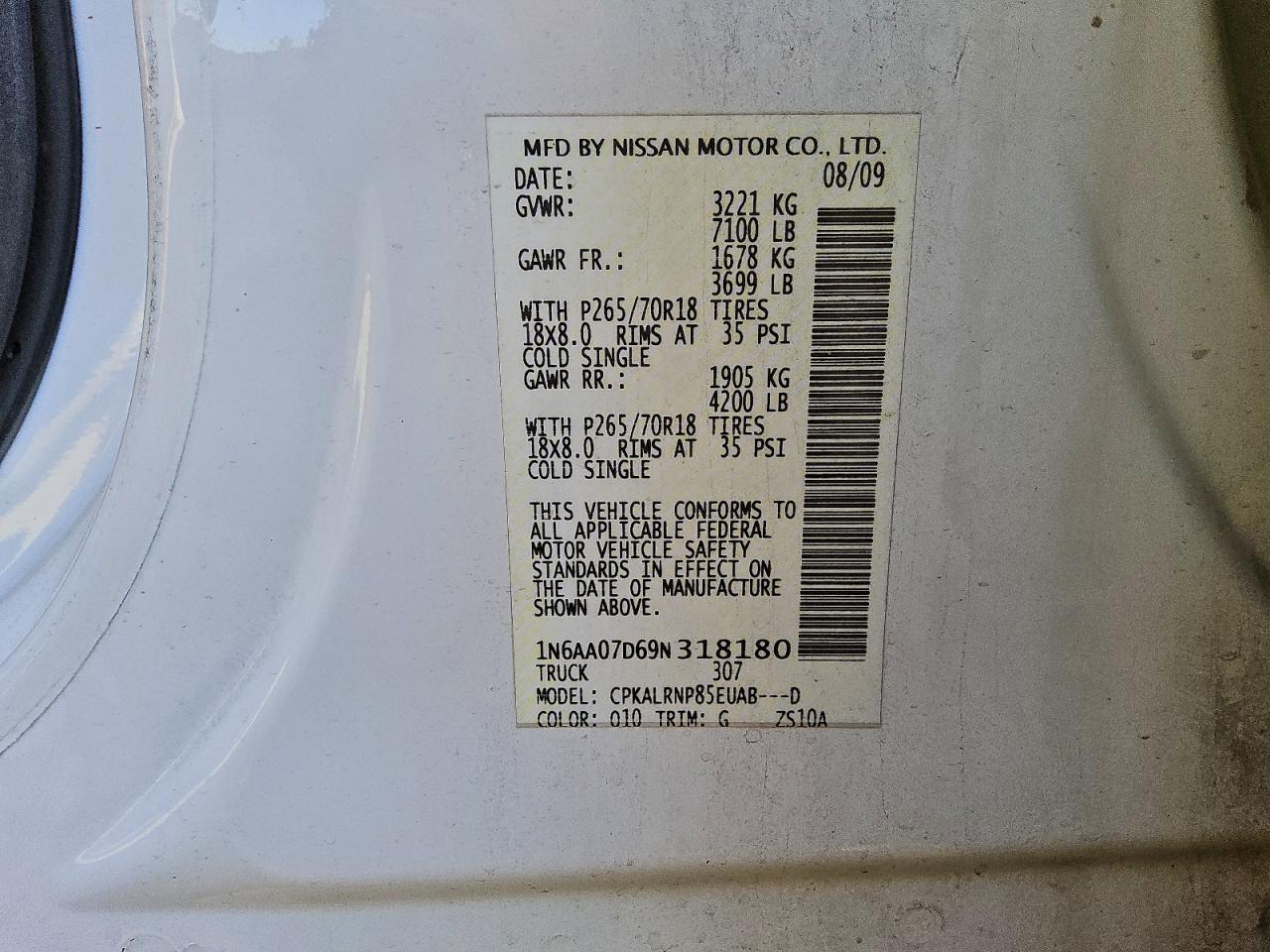 2009 NISSAN TITAN XE photo 12
