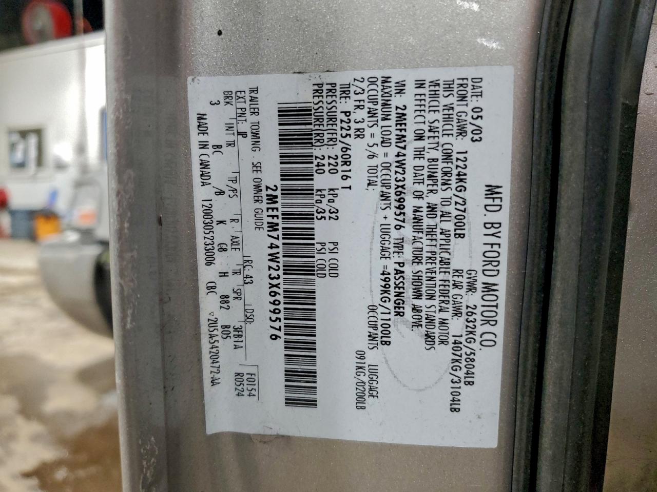 2003 MERCURY GRAND MARQUIS GS photo 12