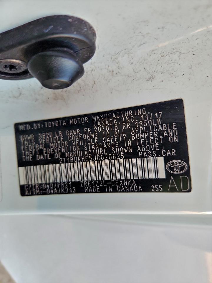 2018 TOYOTA COROLLA L photo 12