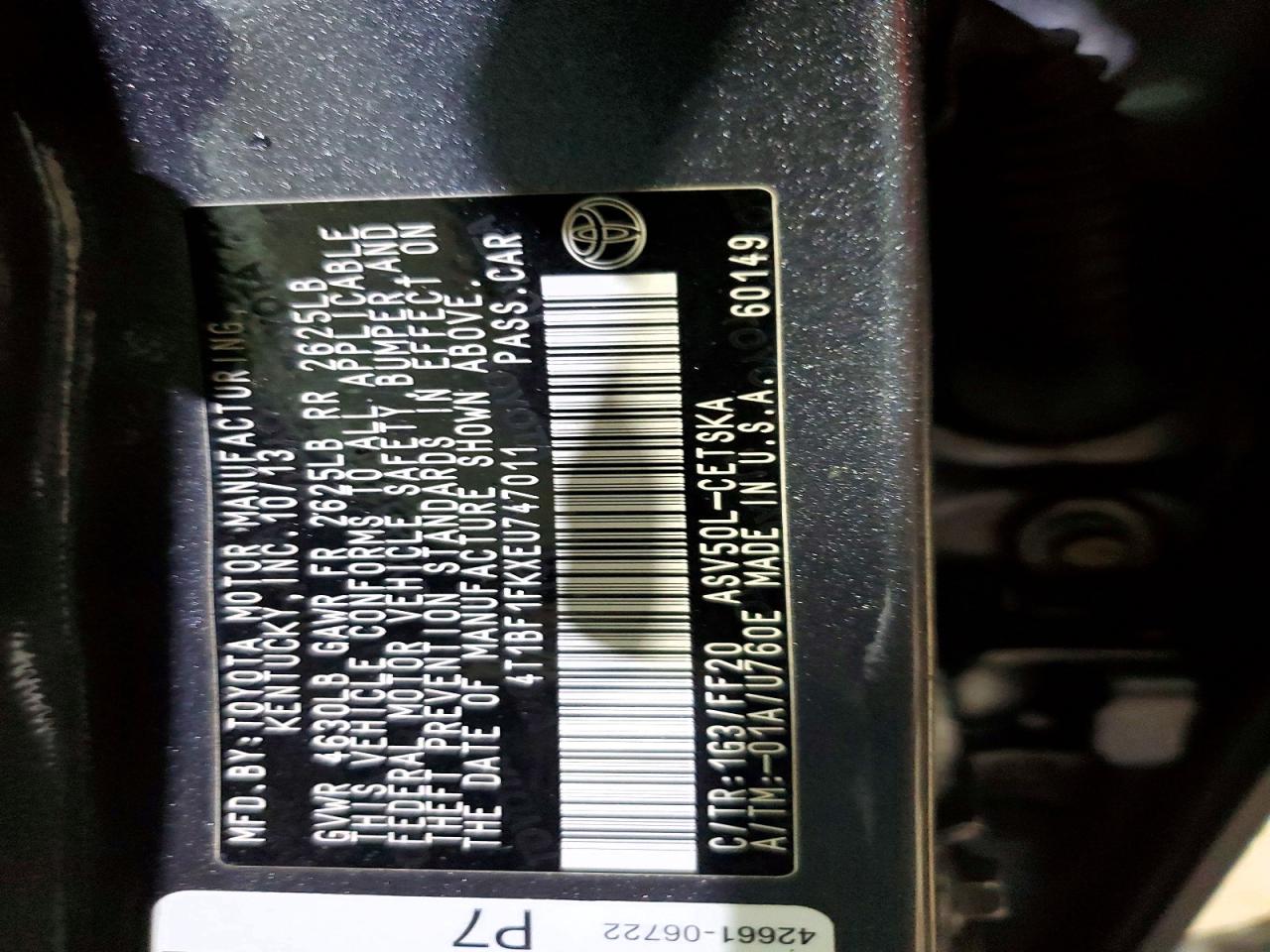 2014 TOYOTA CAMRY SE photo 23