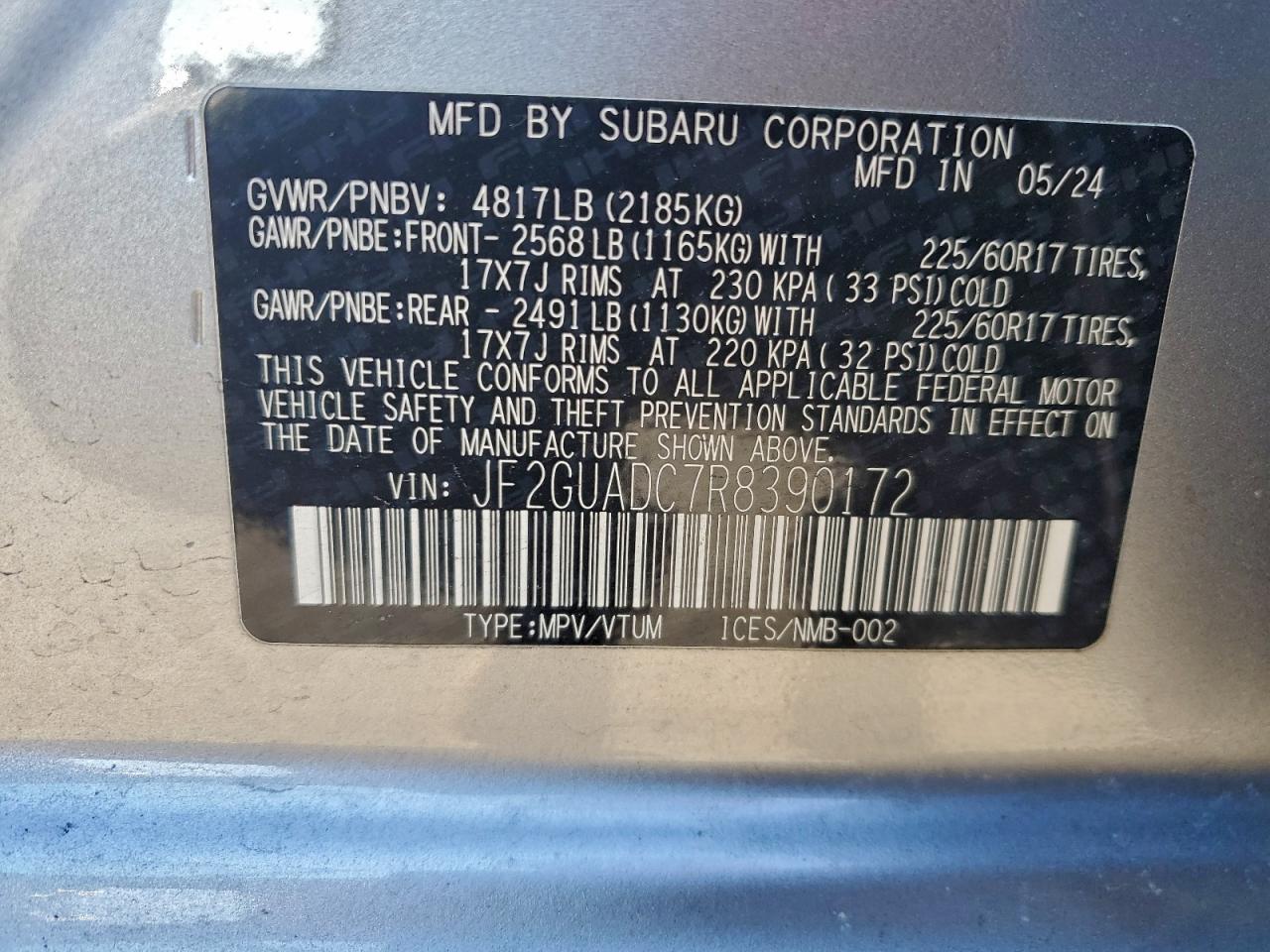 2024 SUBARU CROSSTREK PREMIUM photo 34