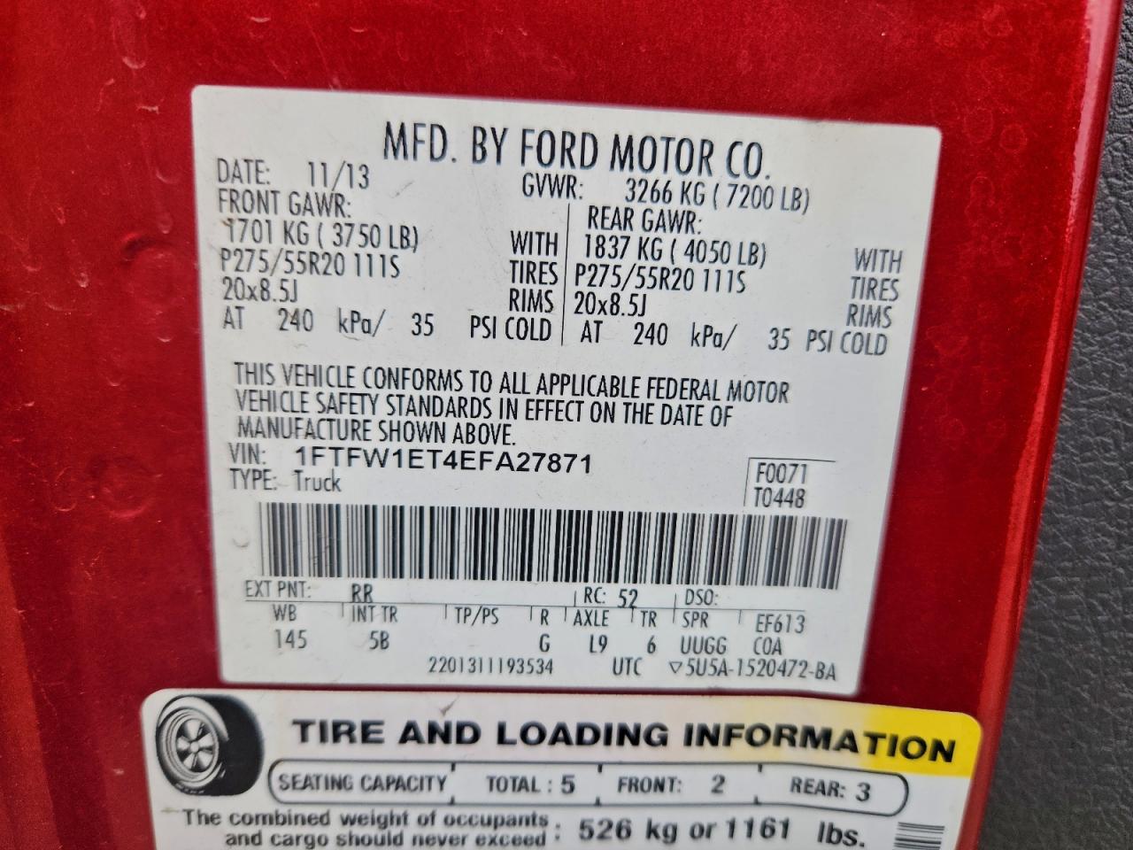 2014 FORD F150 SUPERCREW photo 12