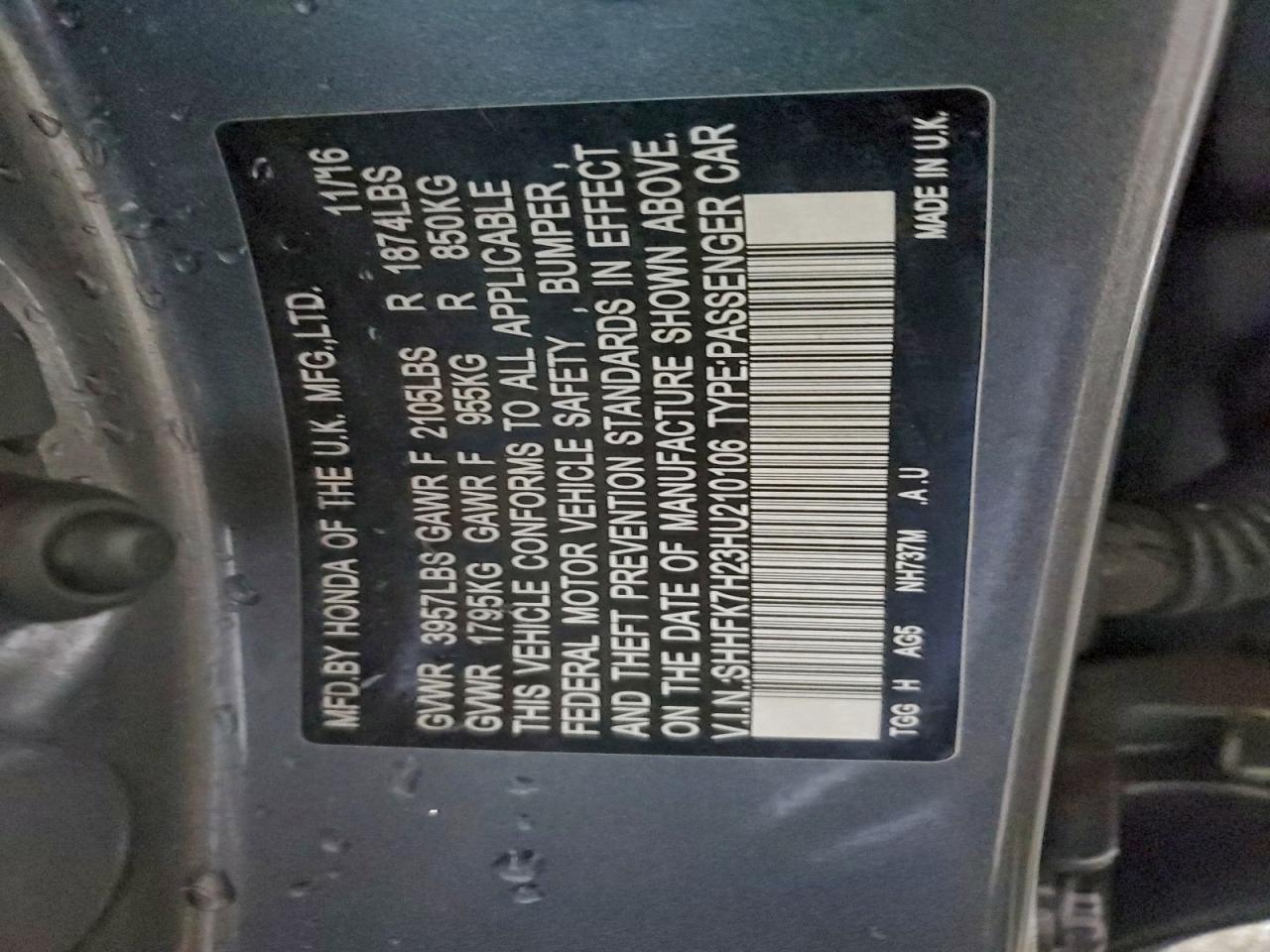 2017 HONDA CIVIC LX photo 34