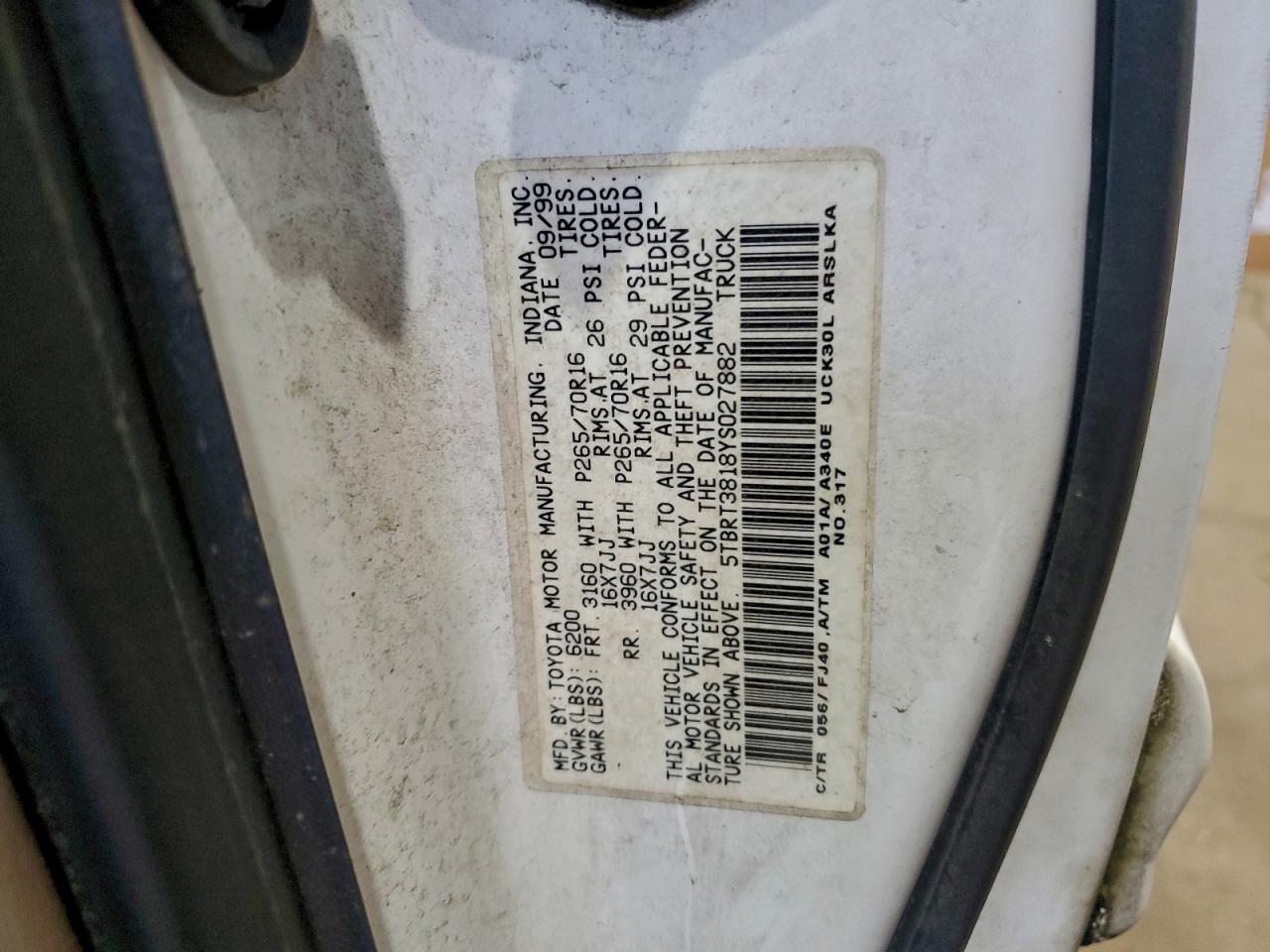 2000 TOYOTA TUNDRA ACCESS CAB LIMITED photo 12