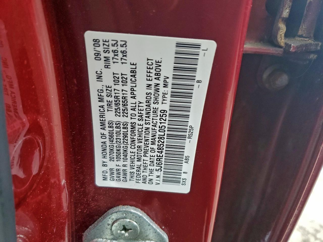2008 HONDA CR-V EX photo 37