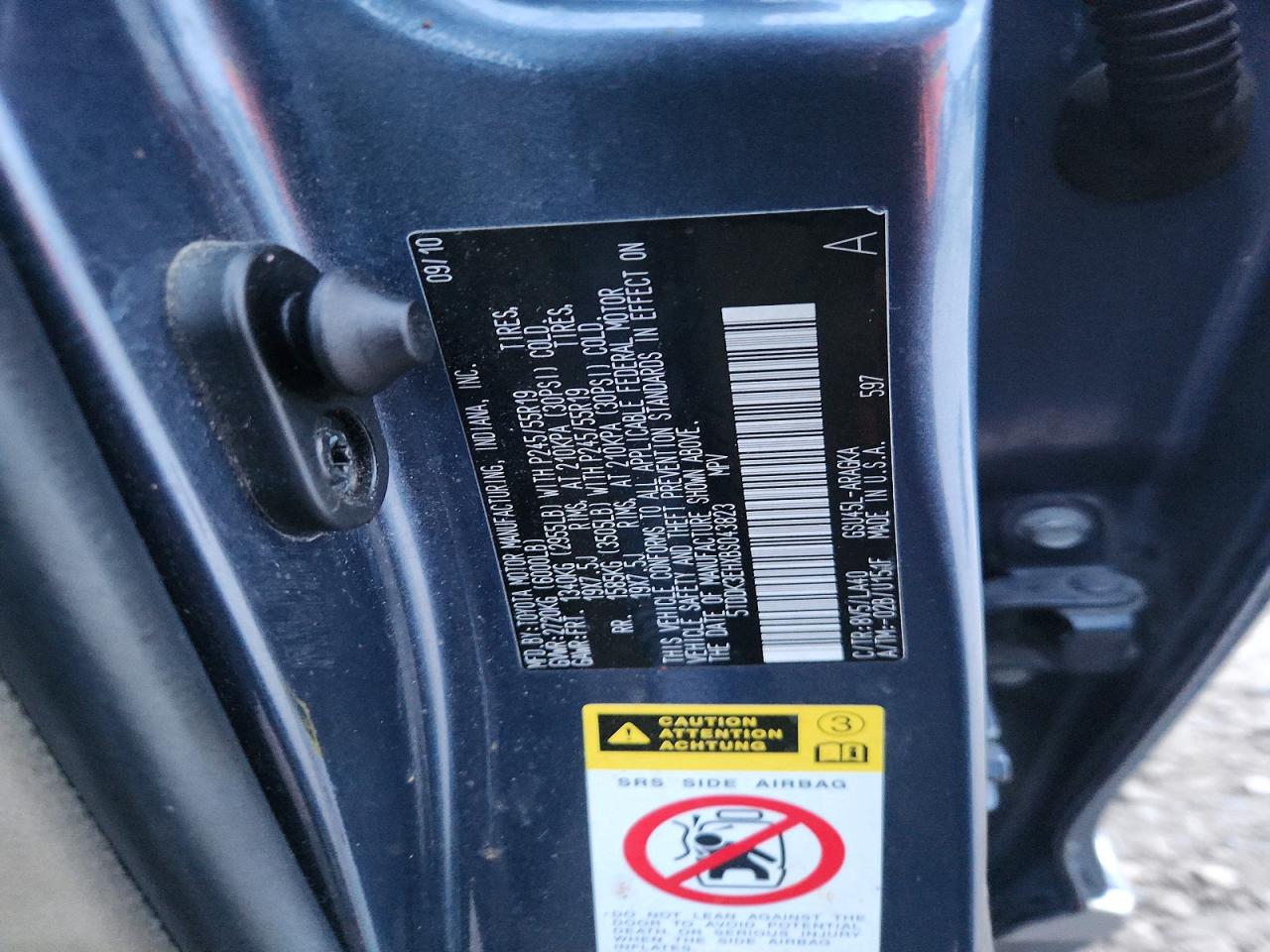 2011 TOYOTA HIGHLANDER LIMITED photo 13