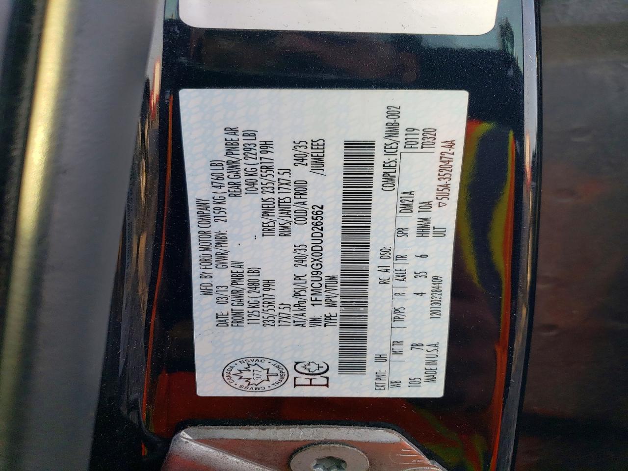 2013 FORD ESCAPE SE photo 23