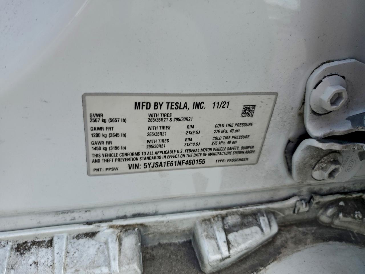 2022 TESLA MODEL S photo 12