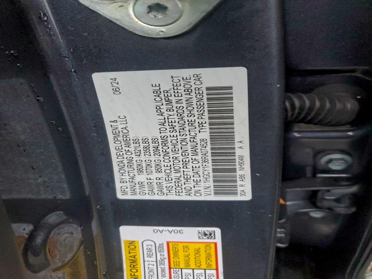 2024 HONDA ACCORD EX photo 25