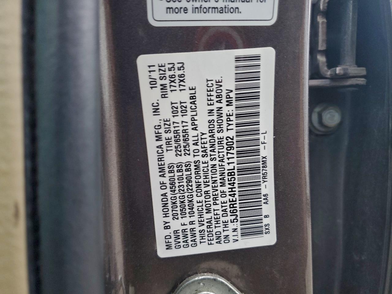 2011 HONDA CR-V SE photo 13